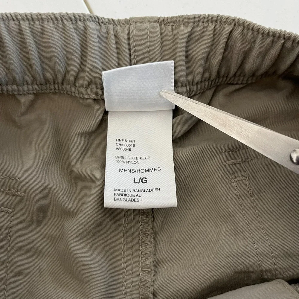 The North Face Cargo Pants Men's L Beige‎ Convertible Zip Hiking Outdoors